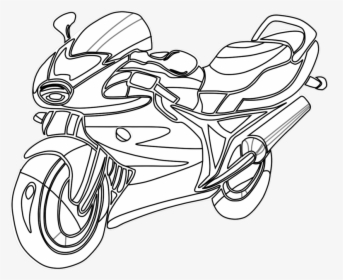 Motorbike Clipart Black And White, HD Png Download, Free Download