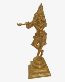 Amazing Bronze Standing Krishna Statue, 4 X 12 Inch, - Bronze Sculpture, HD Png Download, Free Download
