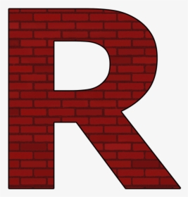 Brick,red,font,line,clip Art,symbol,number - Alphabet R, HD Png Download, Free Download