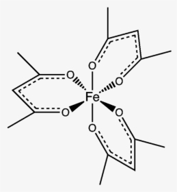 Structure Of Fe 3 - Fe Acac 3, HD Png Download, Free Download