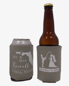 Transparent Wedding Koozie Clipart - Beer Bottle, HD Png Download, Free Download