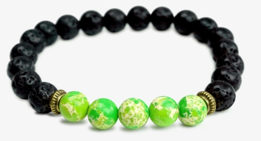Imperial Stone Chakra Beaded Bracelet - Men Black Bracelet With Gold Bead, HD Png Download, Free Download