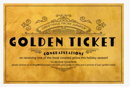 Golden Ticket Promotion - Label, HD Png Download, Free Download