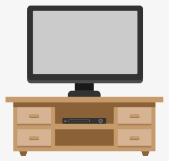 Flat Tv Vector - Tv Table Vector Png, Transparent Png, Free Download