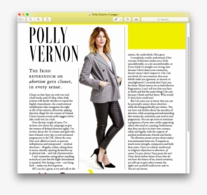 Polly Vernon Grazia Column, HD Png Download, Free Download