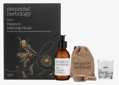 Elemental Herbology Earth Balance Bathing Ritual Kit - Glass Bottle, HD Png Download, Free Download