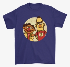 Bert And Ernie Puppet Mashup Big Bang Theory Shirts - Avengers Abbey Road Shirt, HD Png Download, Free Download
