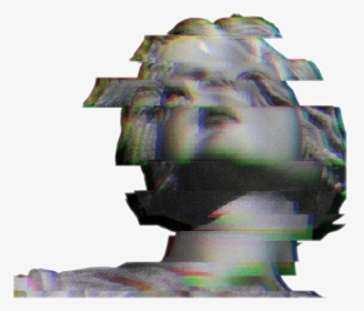Glitch Grunge Tumblr Sticker By ᶜᴿᵞ ᴮᴬᴮᵞ - Glitch Statue Png, Transparent Png, Free Download