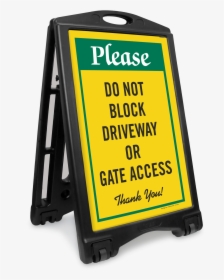 Not Block Driveway Sign, HD Png Download, Free Download