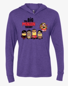 The Big Minion Theory Triblend Long Sleeve Hoodie Tee - Sweatshirt, HD Png Download, Free Download
