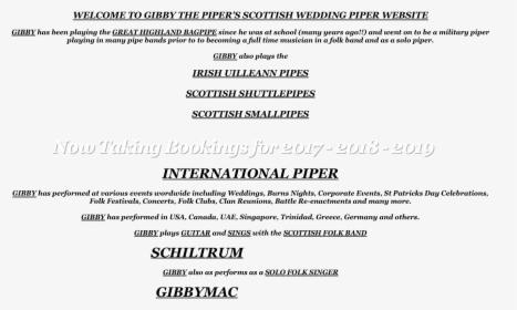 Welcome To Gibby The Piper’s Scottish Wedding Piper - Subtrahieren Von Dezimalzahlen, HD Png Download, Free Download