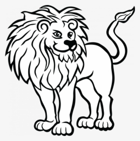 Clip Art Of Lion Black And White, HD Png Download, Free Download