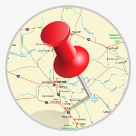 Vector Red Pushpin In A Map - Circle, HD Png Download, Free Download