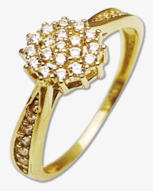 Anillo Con Circones En Oro Amarillo 10k - Pre-engagement Ring, HD Png Download, Free Download