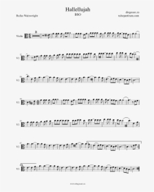 Clip Art Partitura Viola Hallelujah Shrek - Partitura De Hallelujah Para Violin, HD Png Download, Free Download