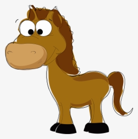 Drawn Pony Brown Horse - Horse Animado Png, Transparent Png, Free Download