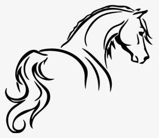 Horse Silhouette Lines, HD Png Download, Free Download