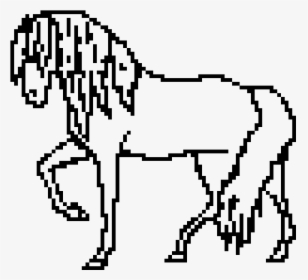 Pixel Art White Horse, HD Png Download, Free Download