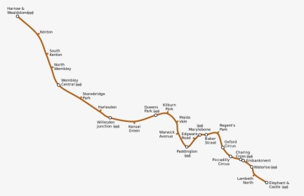 London Underground Map Bakerloo Line, HD Png Download, Free Download