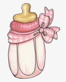 #biberon #baby #girl #niña #bebe #freetoedit - Pink Baby Bottle Clip Art, HD Png Download, Free Download