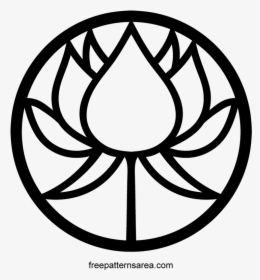 Lotus Flower Circle Design, HD Png Download, Free Download