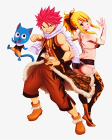 Natsu, Lucy & Happy - Fairy Tail Manga Memes, HD Png Download, Free Download