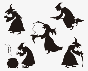 Halloween Witch Silhouette Art, HD Png Download, Free Download