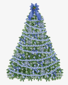 Christmas Tree Transparency And Translucency Clip Art - Blue Christmas Tree Png, Transparent Png, Free Download