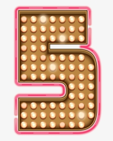 Number Five Neon Lights Transparent Png Clip Art Image - Neon Light Numbers Png, Png Download, Free Download