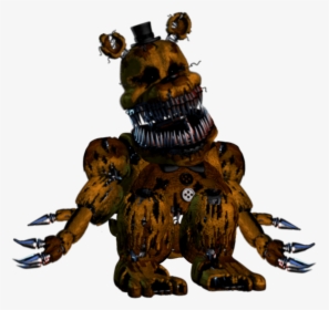 Golden Nights At Five Freddy Freddy"s Nightmare , Png - Nightmare Rockstar Golden Freddy, Transparent Png, Free Download