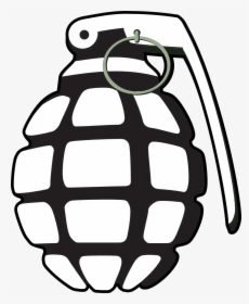 Grenade Normal Tzunghaor Black White Clipartist - Clipart Grenade, HD Png Download, Free Download