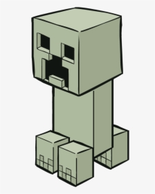 Minecraft Clipart Minecraft Creeper - Drawing Of A Minecraft Creeper, HD Png Download, Free Download