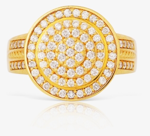 10k Yellow Gold Men"s Diamond Ring - Diamond, HD Png Download, Free Download