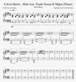 Frank Ocean & Migos [piano] Sheet Music For Piano Download - Slide By Calvin Harris Piano Letter Notes, HD Png Download, Free Download