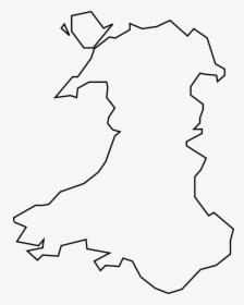 Map Of Wales Outline, HD Png Download, Free Download
