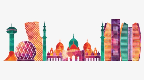 Skyline Abu Dhabi Illustration, HD Png Download, Free Download