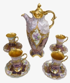 Golden Cup Porcelain Ceramic Vase Tableware Saucer, HD Png Download, Free Download