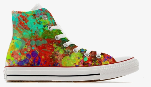 Messy Paint Custom Converse - Converse All Star Chuck Taylor Png, Transparent Png, Free Download