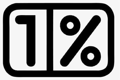 Opp Logo 1 Percent Black - Sign, HD Png Download, Free Download