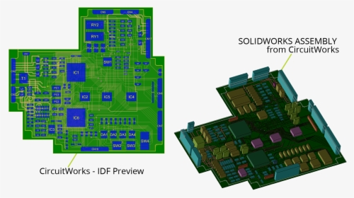 Import Pcb Boards As Solidorks Assemblies With Circuitworks - Floor Plan, HD Png Download, Free Download
