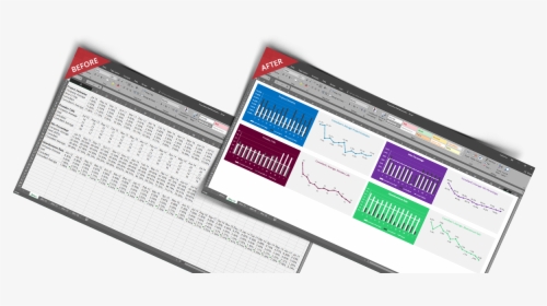 Excel Formatting Before After Sample - Operating System, HD Png Download, Free Download