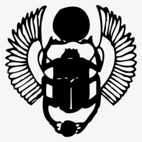 Scarab, Black, Egyptian, Ancient, Beetle, Amulet, Art - Egyptian Scarab Png, Transparent Png, Free Download