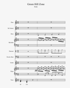 Green Hill Zone Sheet Music 1 Of 9 Pages - Partitura On Melancholy Hill, HD Png Download, Free Download