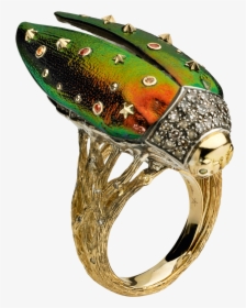 Bibi Van Der Velden Flying Scarab Ring In 18ct Gold - Pre-engagement Ring, HD Png Download, Free Download