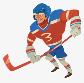 Clip Art Ice Drawing Transprent Png - Hockey Player Cartoon Png, Transparent Png, Free Download