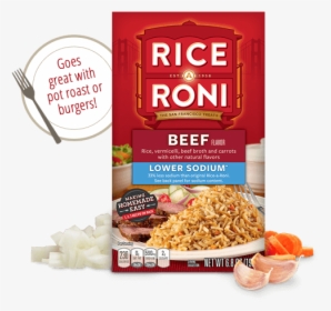 Menu Item Rice A Roni Lower Sodium Beef - Rice A Roni Chicken Lower Sodium, HD Png Download, Free Download