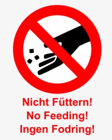 Png Nicht Futtern - No Feeding Animals Sign, Transparent Png, Free Download
