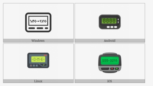 Pager On Various Operating Systems - Digital Clock, HD Png Download, Free Download