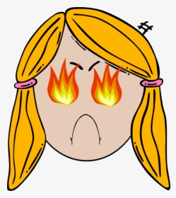 Frustrated Face Clip Art - Cartoon Girl Face, HD Png Download, Free Download