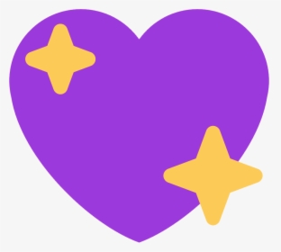 Purple Sparkling Heart - Sparkle Heart Emoji Transparent, HD Png Download, Free Download